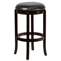 Flash Furniture TA-68929-CA-GG Wood Bar Height Stool in Black Cappuccino